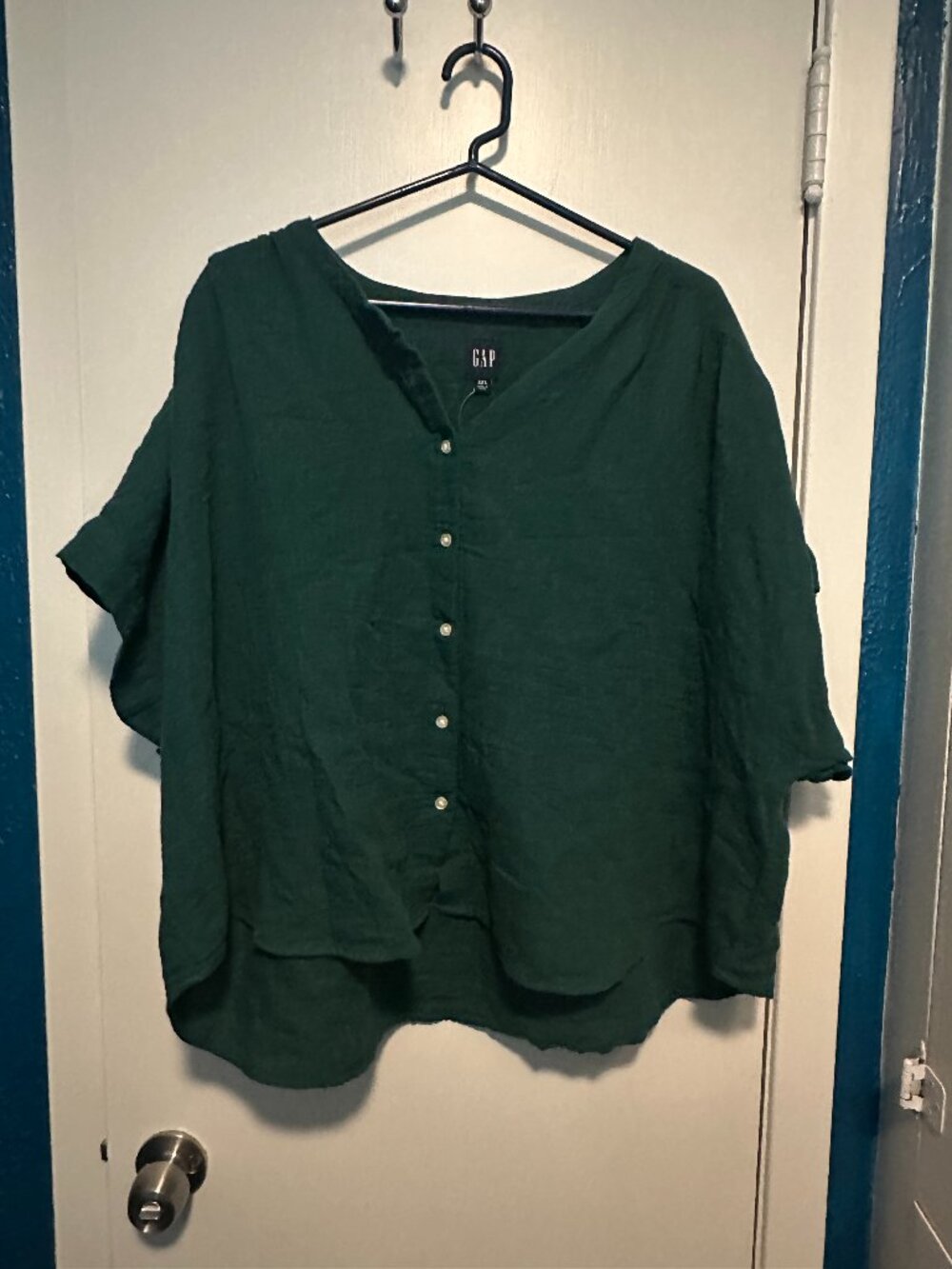 Gap Cotton Gauze Dolman Shirt in Green (NWT)